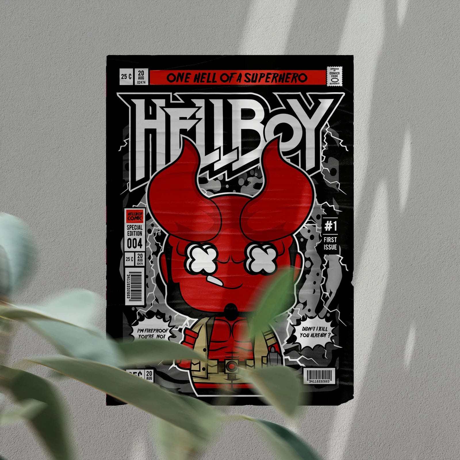 Hell Boy Art Wall Decor – Retro Cartoon Comic Poster
