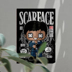 Scarface Tony Montana Art Wall Decor – Retro Cartoon Comic Poster