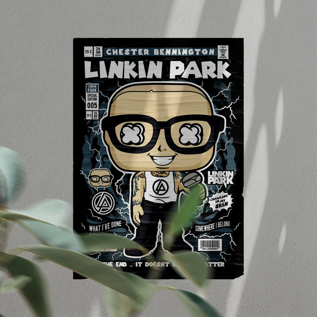 Linkin Park Art Wall Decor – Retro Cartoon Comic Poster