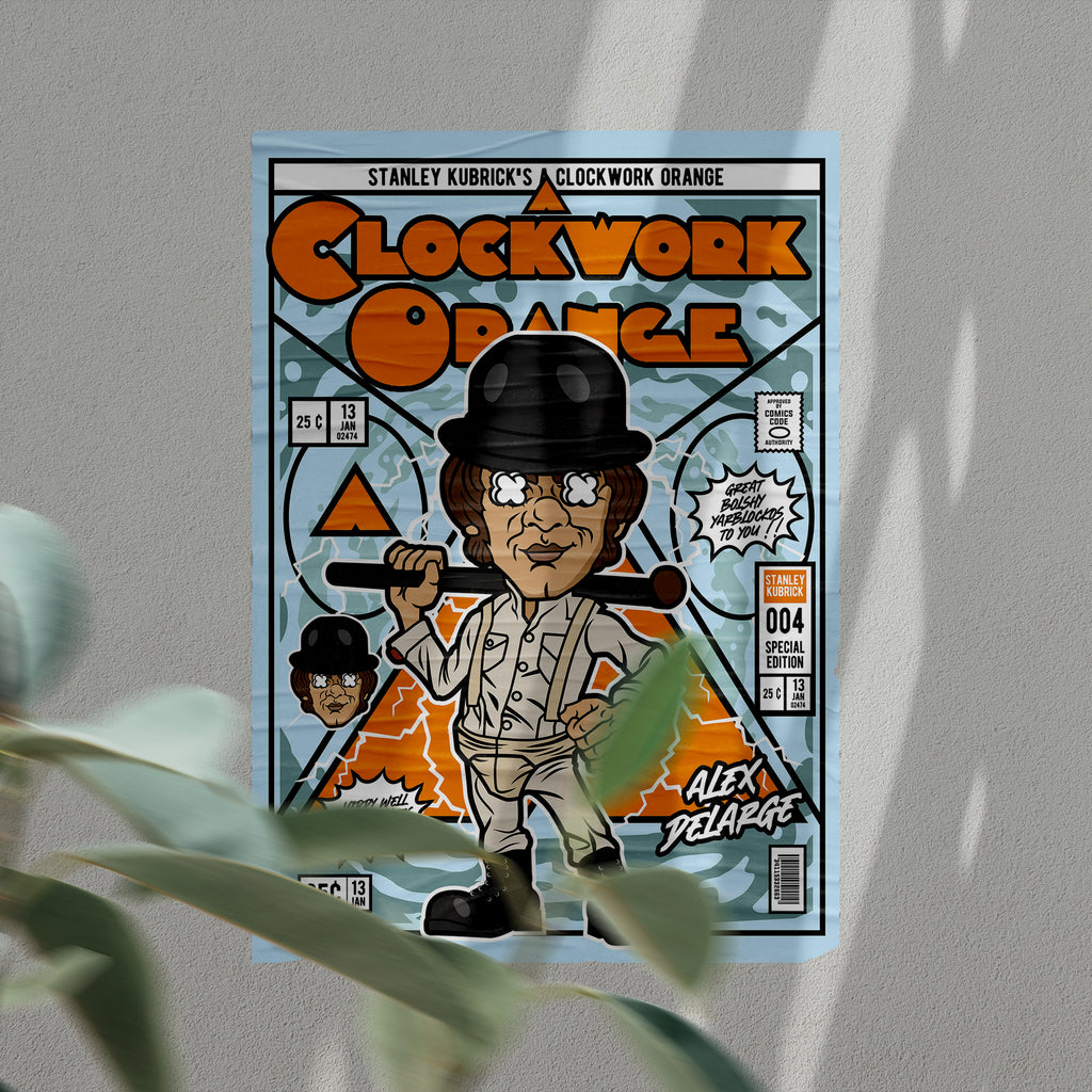 Clockwork Orange Pop Art Wall Decor – Retro Cartoon Comic Posters