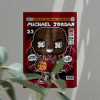 Michael Jordan Art Wall Decor – Retro Cartoon Comic Poster