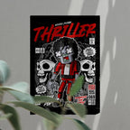 MJ Thriller Zombie Art Wall Decor – Retro Cartoon Comic Poster