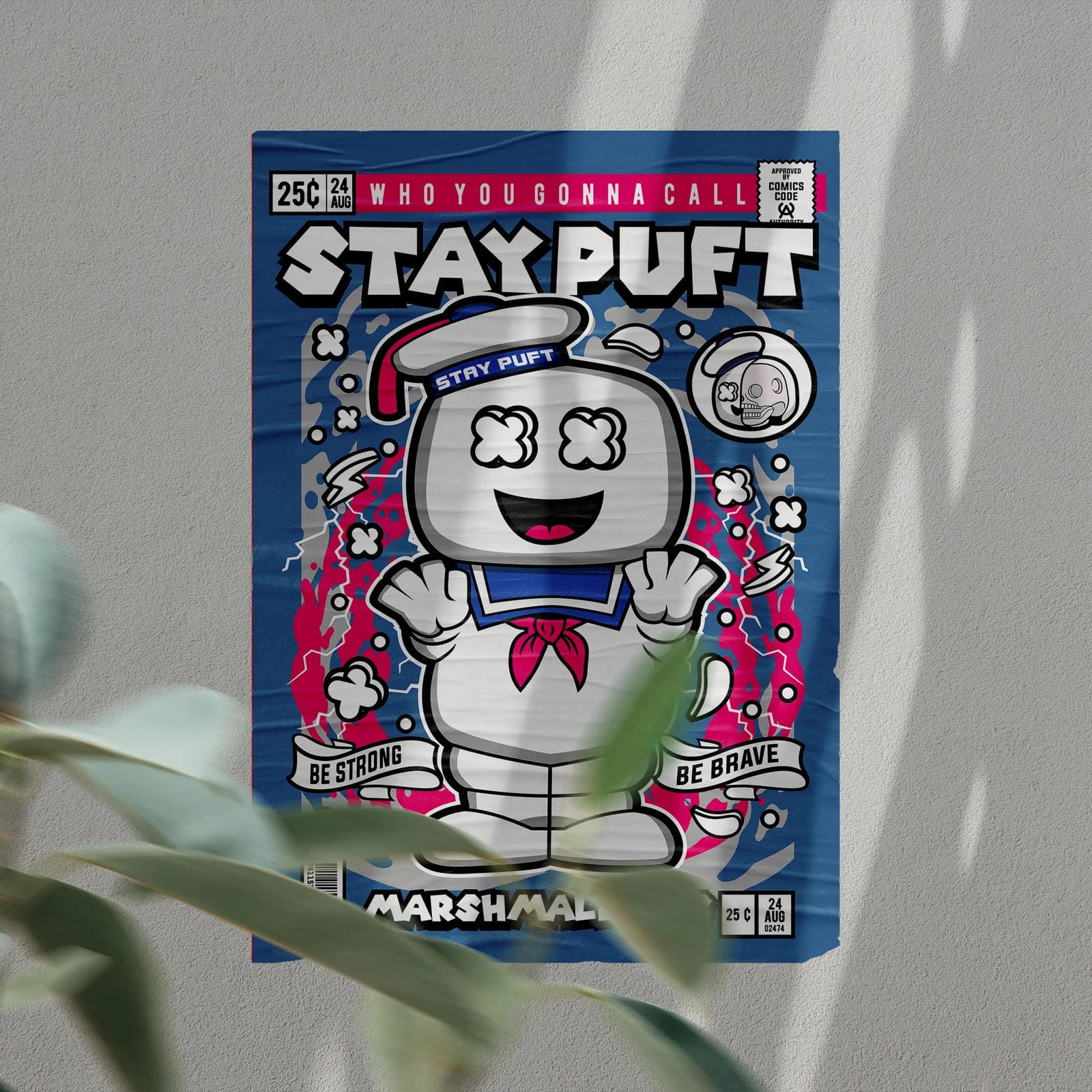 Stay Puft Marshmallowman Art Wall Decor – Retro Cartoon Comic Poster
