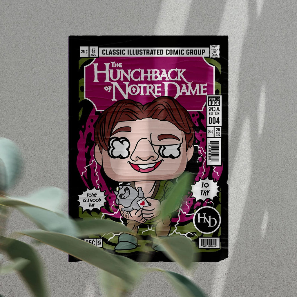 Hunchback of Notre Dame Art Wall Decor – Retro Cartoon Comic Poster