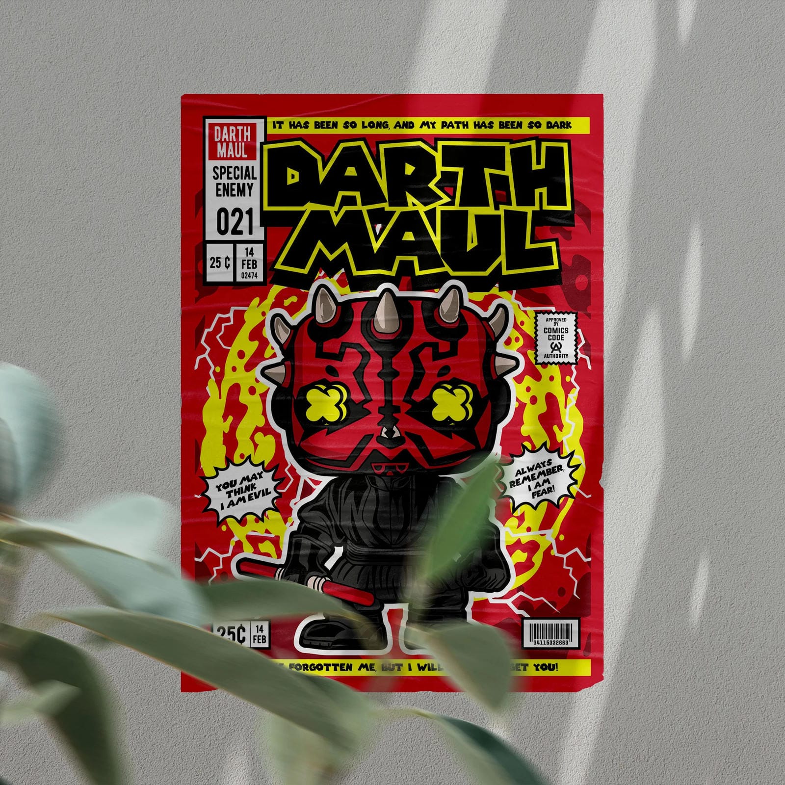 Darth Maul Art Wall Decor – Retro Cartoon Comic Poster
