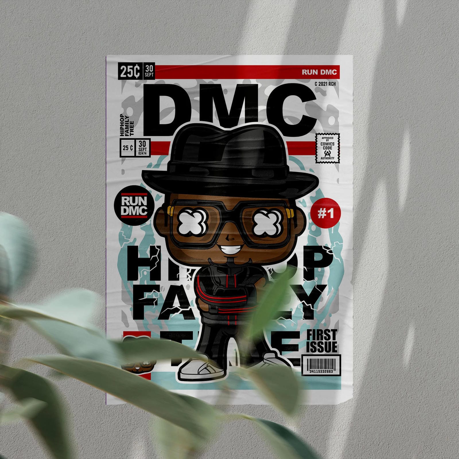 Run DMC Art Wall Decor – Retro Cartoon Comic Poster