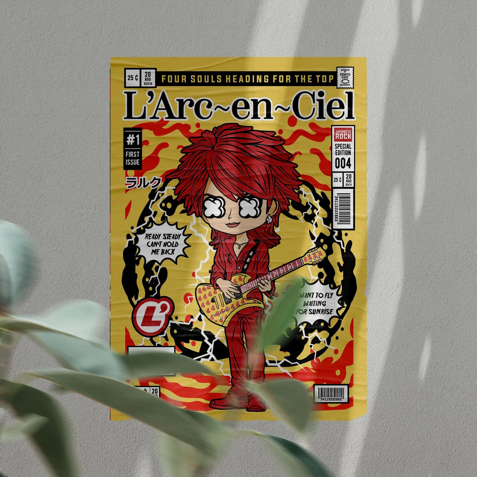 Hyde L'arc En Ciel Art Wall Decor – Retro Cartoon Comic Poster