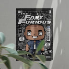 Dom Toretto Fast & Furious Art Wall Decor – Retro Cartoon Comic Poster