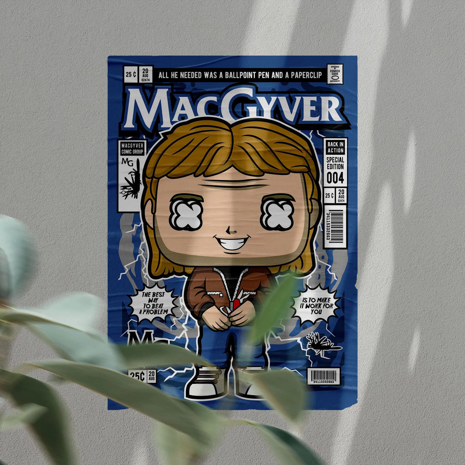 Macgyver Art Wall Decor – Retro Cartoon Comic Poster