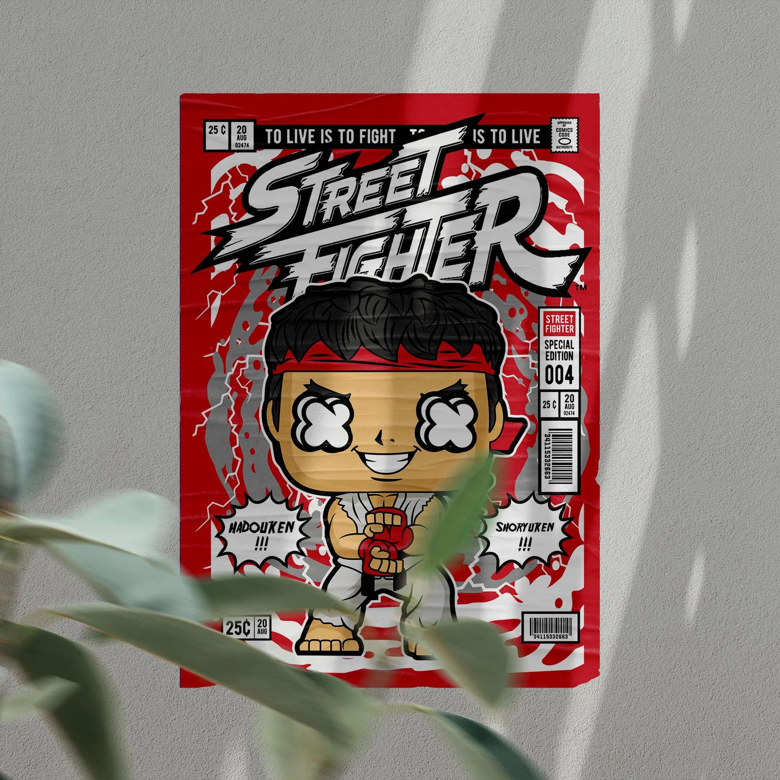 Street Fighter Art Wall Decor – Retro Cartoon Comic Poster