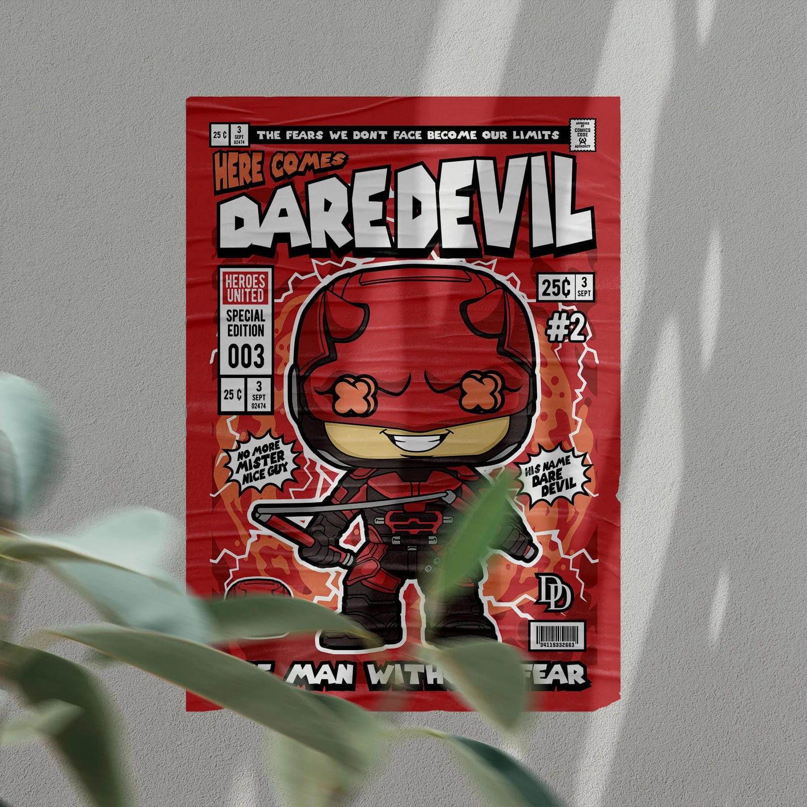 Dare Devil Art Wall Decor – Retro Cartoon Comic Poster