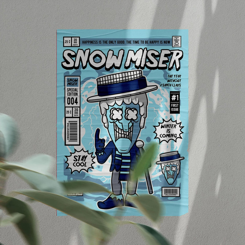 Snow Miser Art Wall Decor – Retro Cartoon Comic Poster