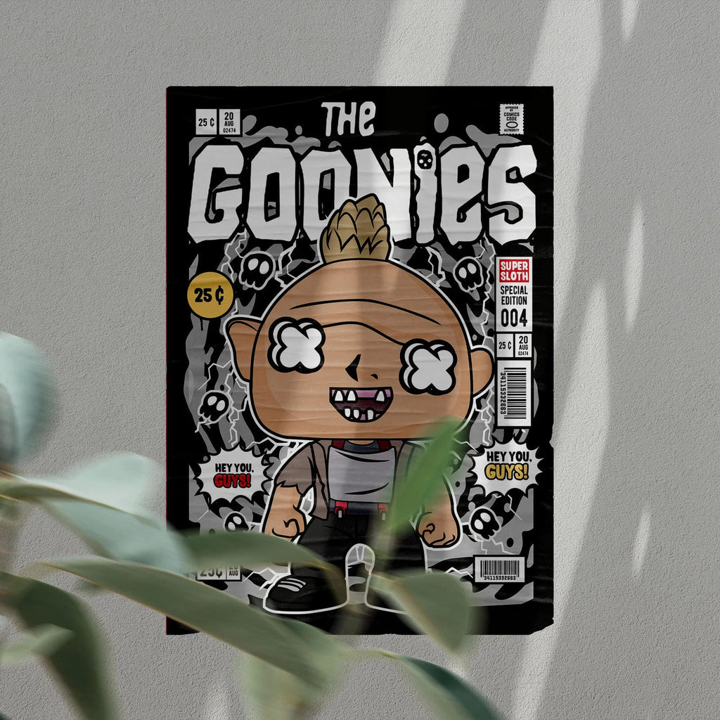 Sloth The Goonies Art Wall Decor – Retro Cartoon Comic Poster