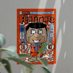 Fred Flinstones Art Wall Decor – Retro Cartoon Comic Poster