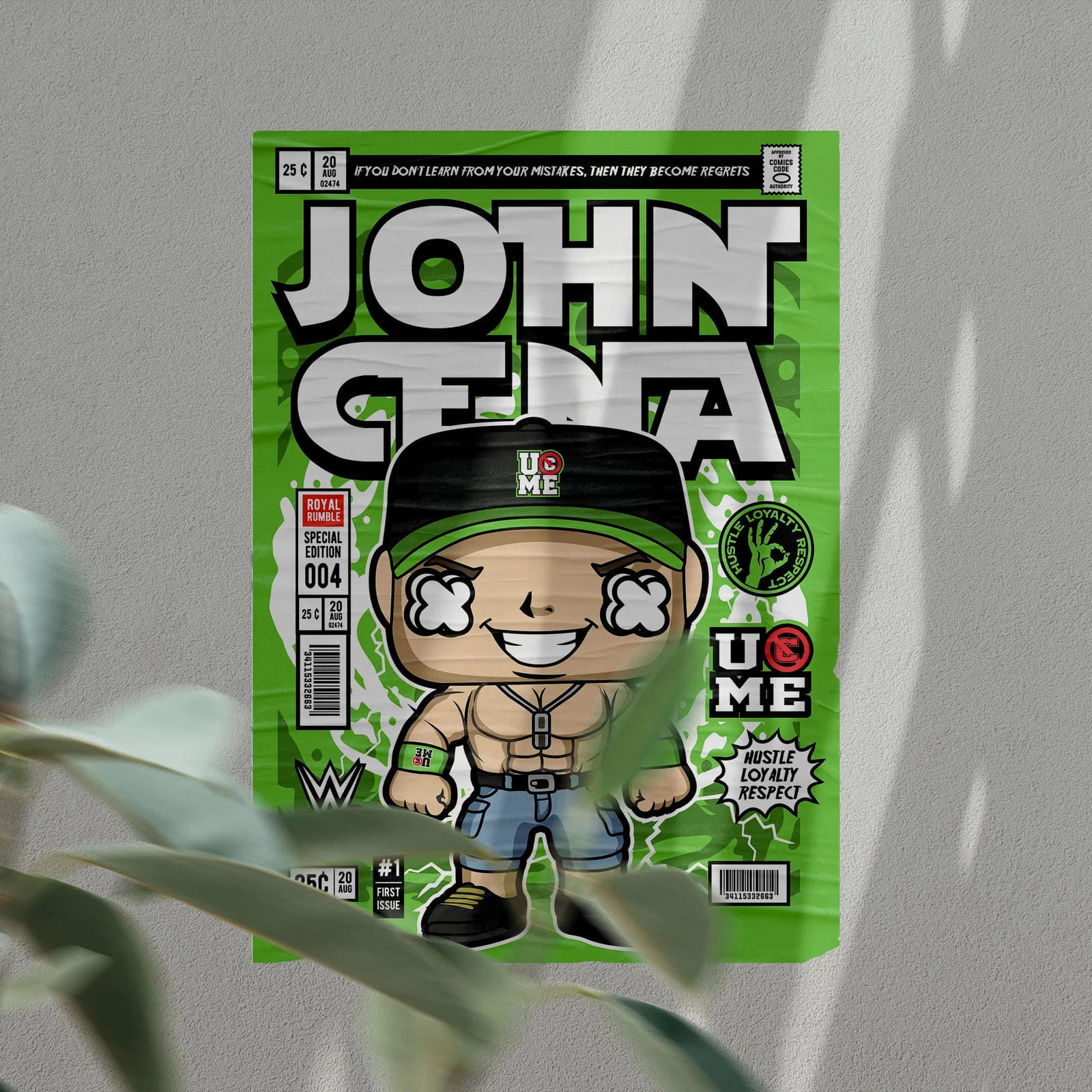 John Cena Art Wall Decor – Retro Cartoon Comic Poster