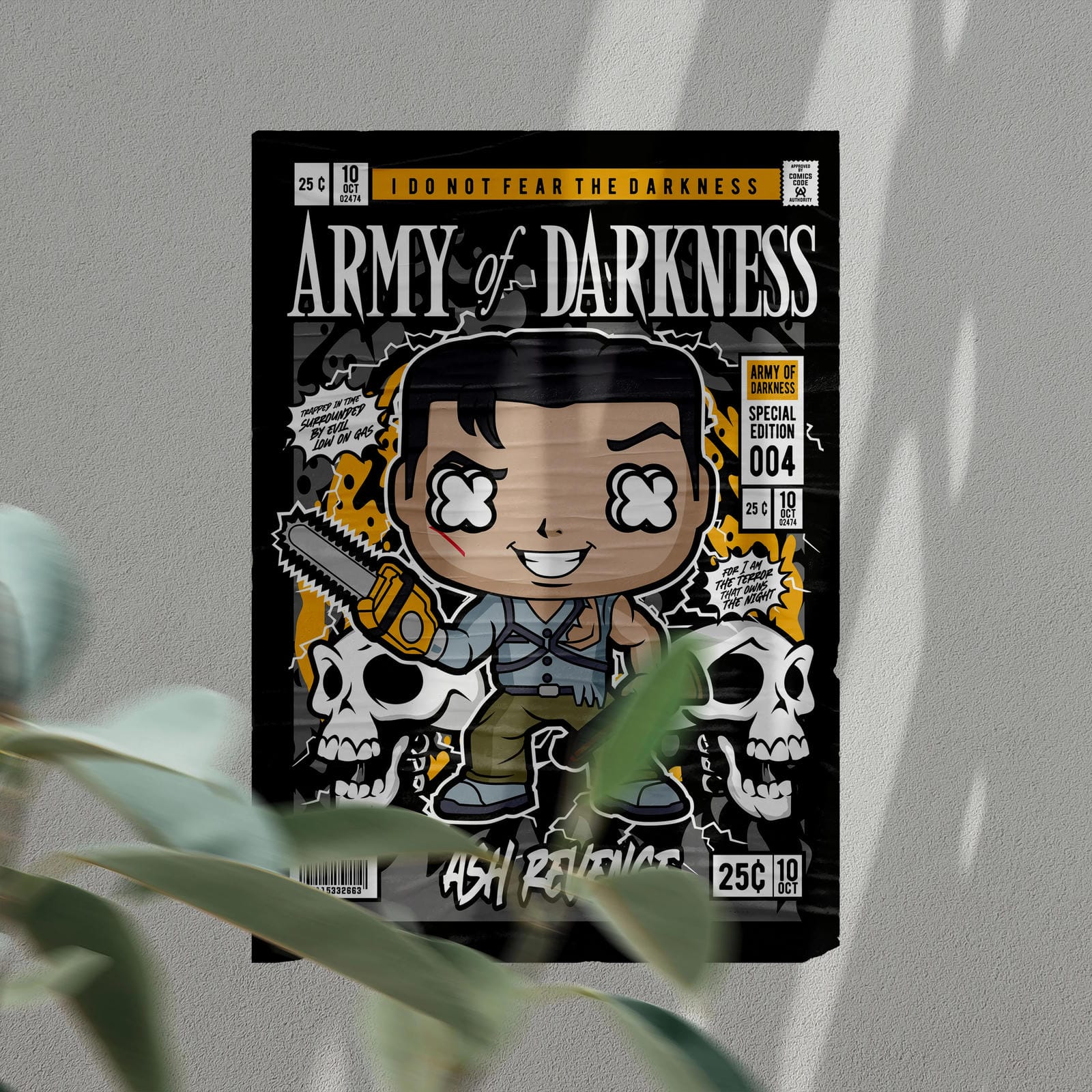 Army of Darkness Pop Art Wall Decor – Retro Cartoon Comic Poster