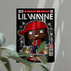 Lil Wayne Art Wall Decor – Retro Cartoon Comic Poster