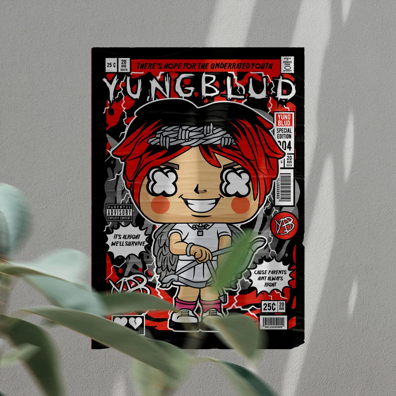 Yungblud Art Wall Decor – Retro Cartoon Comic Poster