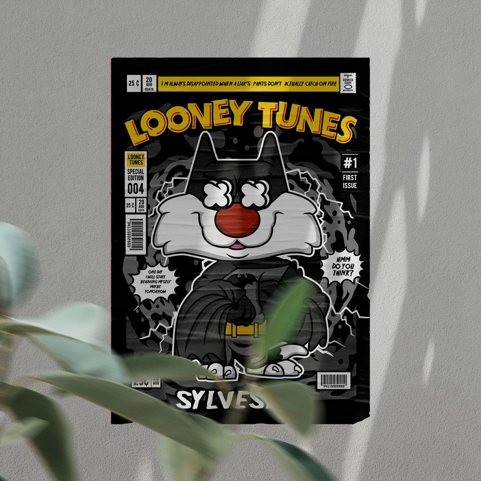 Sylvester Art Wall Decor – Retro Cartoon Comic Poster
