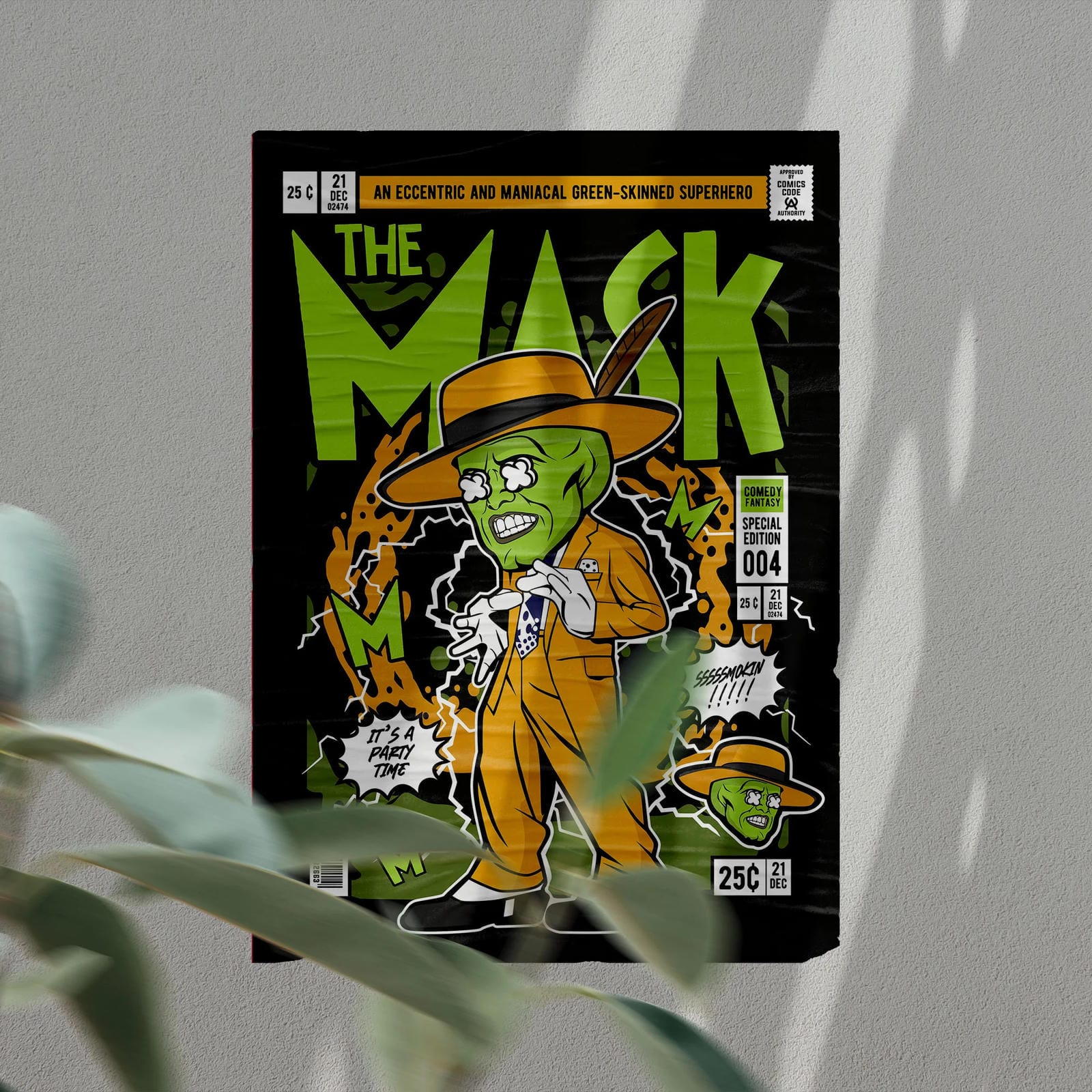 The Mask Art Wall Decor – Retro Cartoon Comic Poster