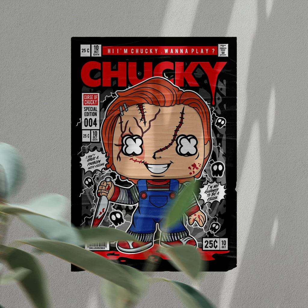 Chucky Art Wall Decor – Retro Cartoon Comic Poster