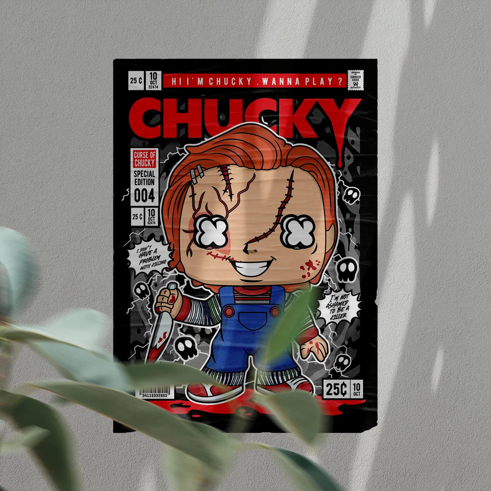 Chucky Art Wall Decor – Retro Cartoon Comic Poster