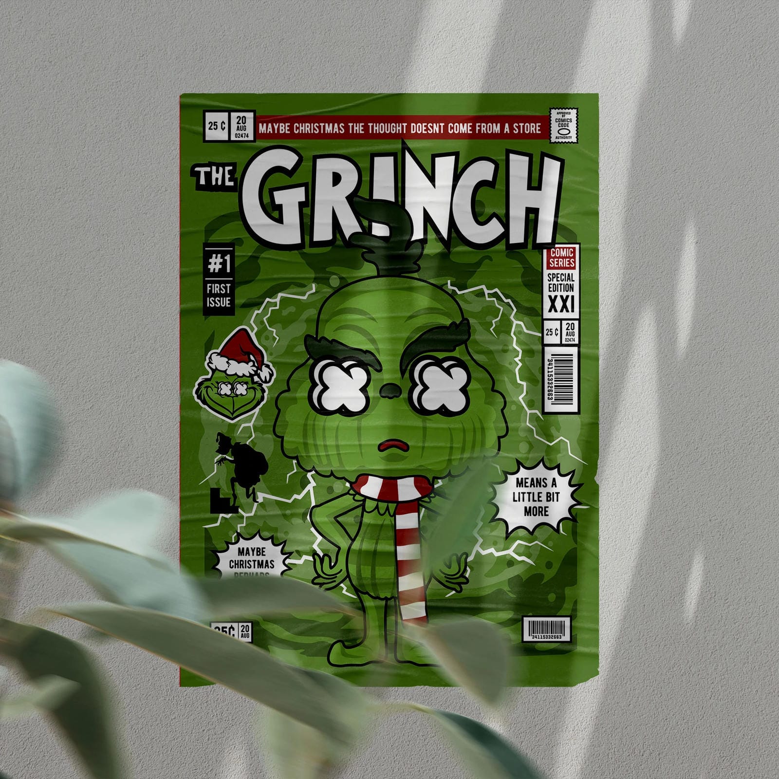 The Grinch Art Wall Decor – Retro Cartoon Comic Poster