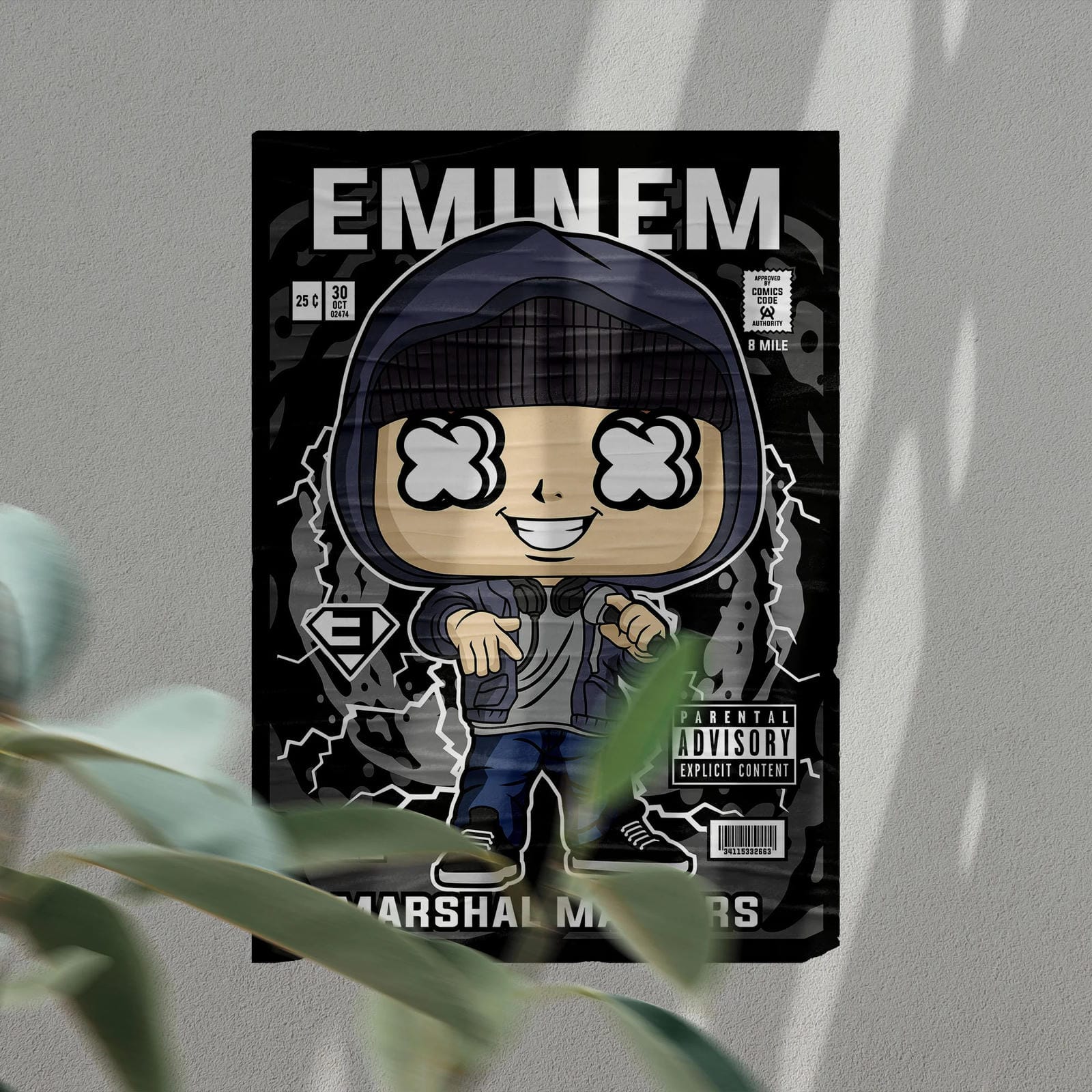 Eminem Art Wall Decor – Retro Cartoon Comic Poster