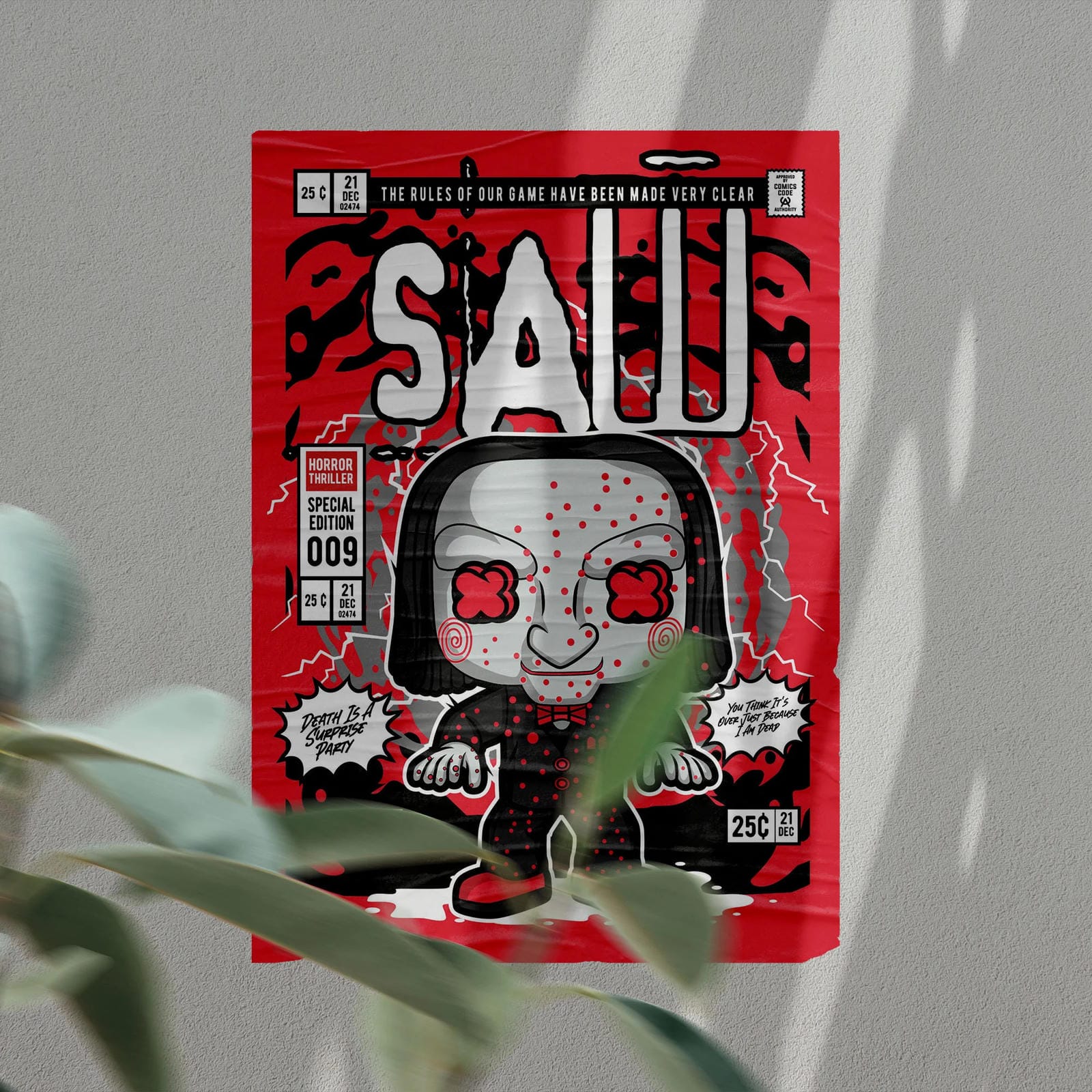 SAW Billy Art Wall Decor – Retro Cartoon Comic Poster