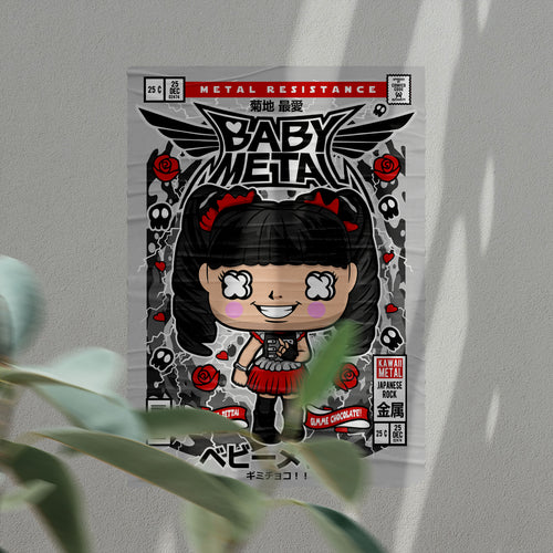 Baby Metal Pop Art Wall Decor – Retro Cartoon Comic Poster