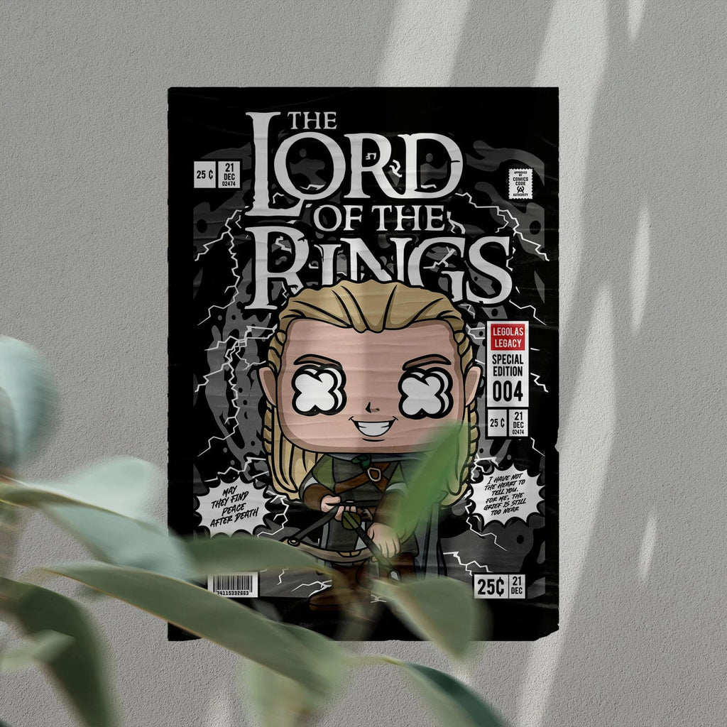 Legolas Lord Of The Rings Art Wall Decor – Retro Cartoon Comic Poster