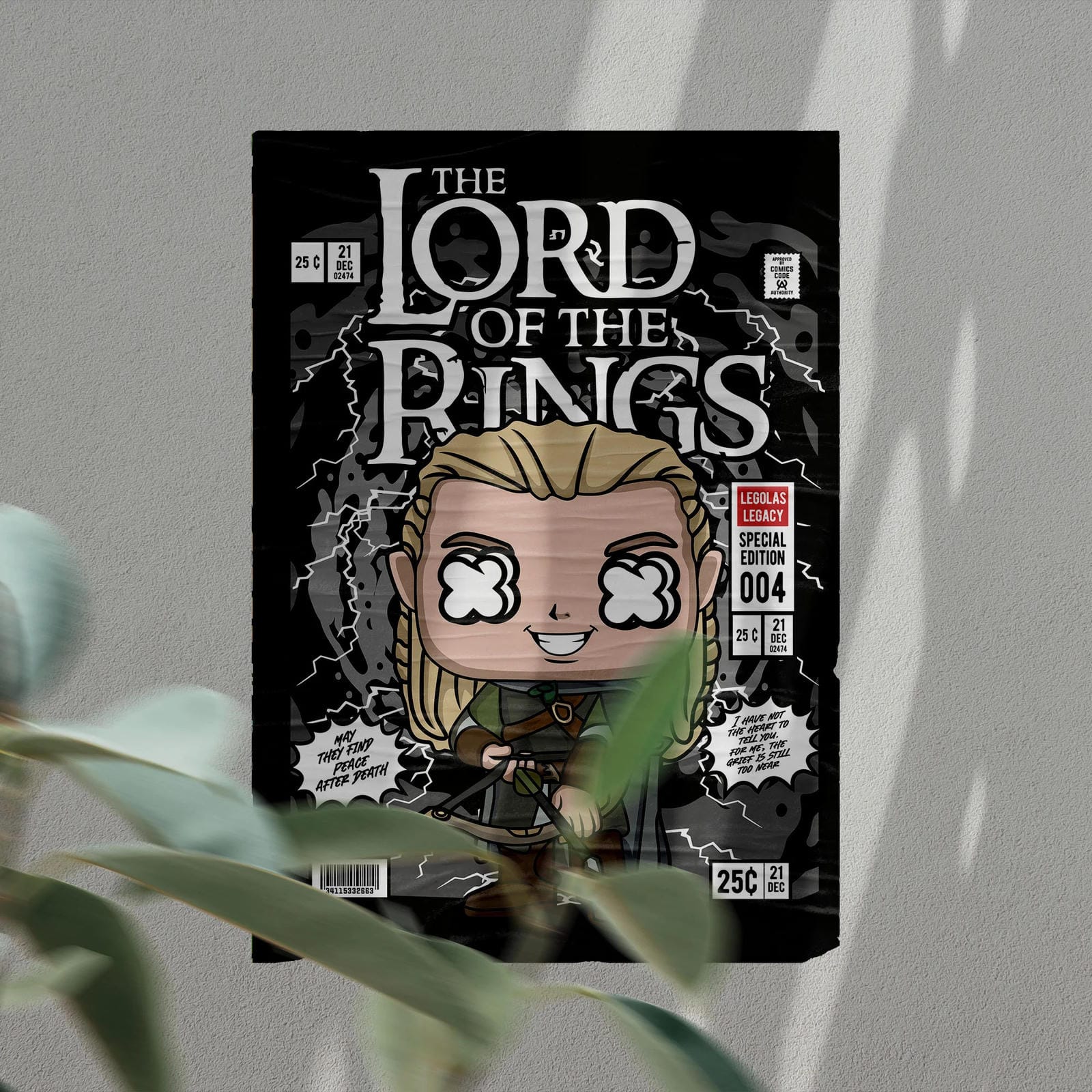 Legolas Lord Of The Rings Art Wall Decor – Retro Cartoon Comic Poster