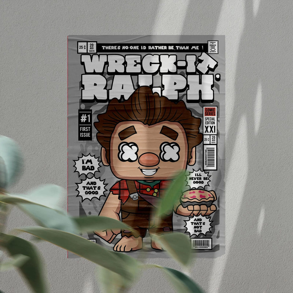 Wreck-It Ralph Art Wall Decor – Retro Cartoon Comic Poster