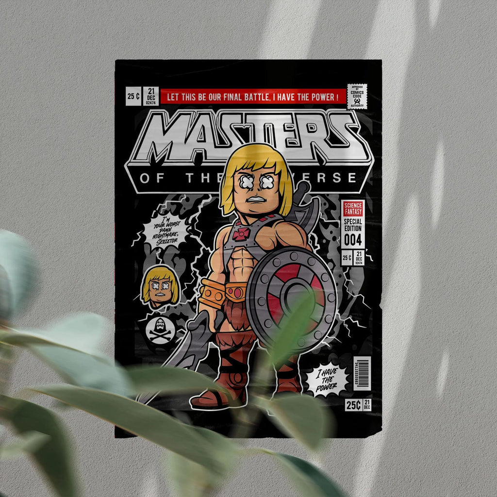 Heman Art Wall Decor – Retro Cartoon Comic Poster