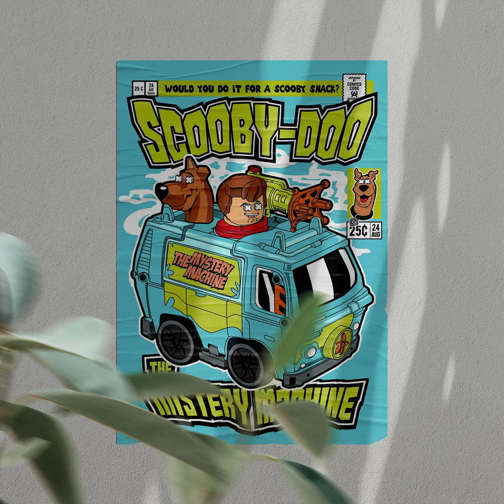 Scooby-Doo Art Wall Decor – Retro Cartoon Comic Poster