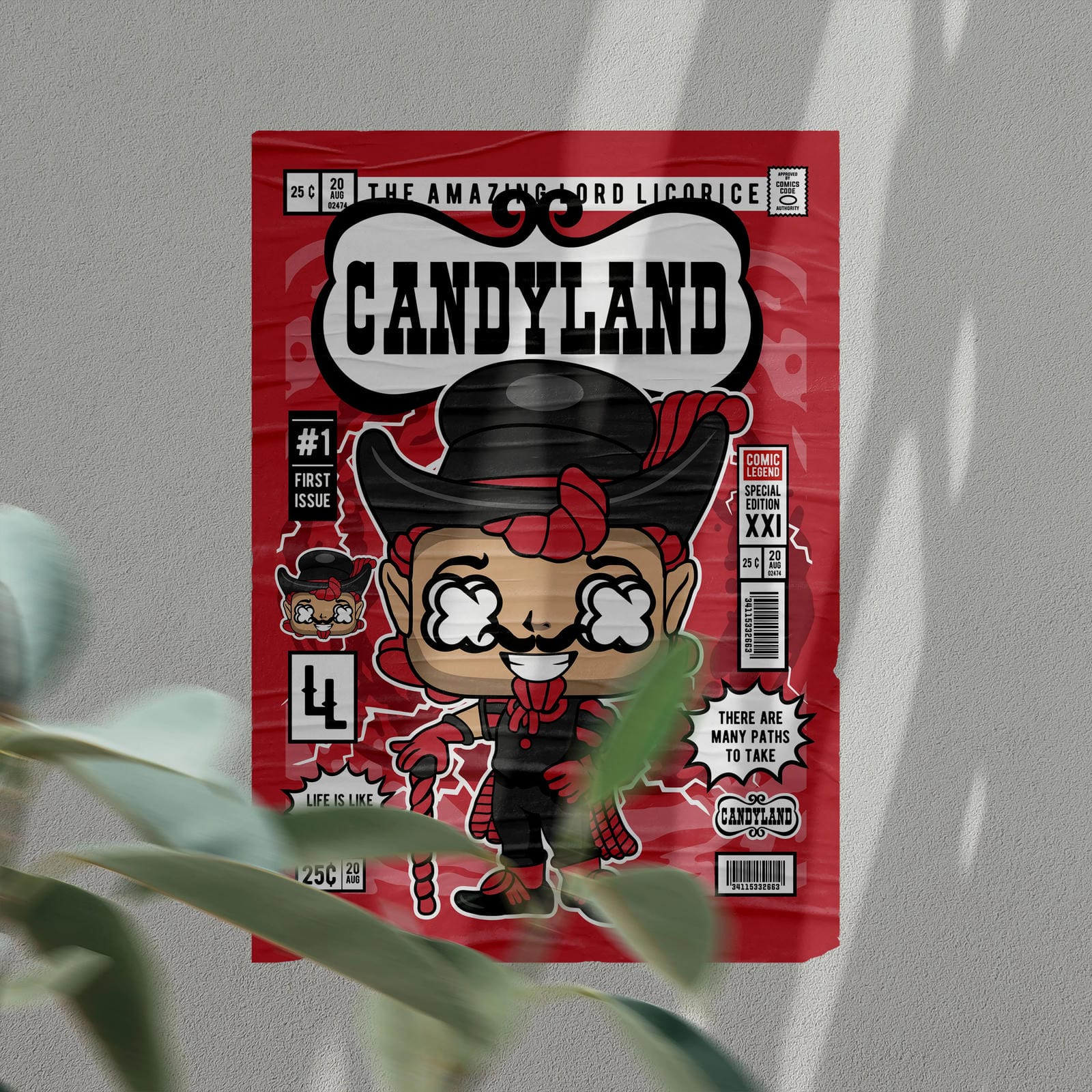 Candy Land Pop Art Wall Decor – Retro Cartoon Comic Poster