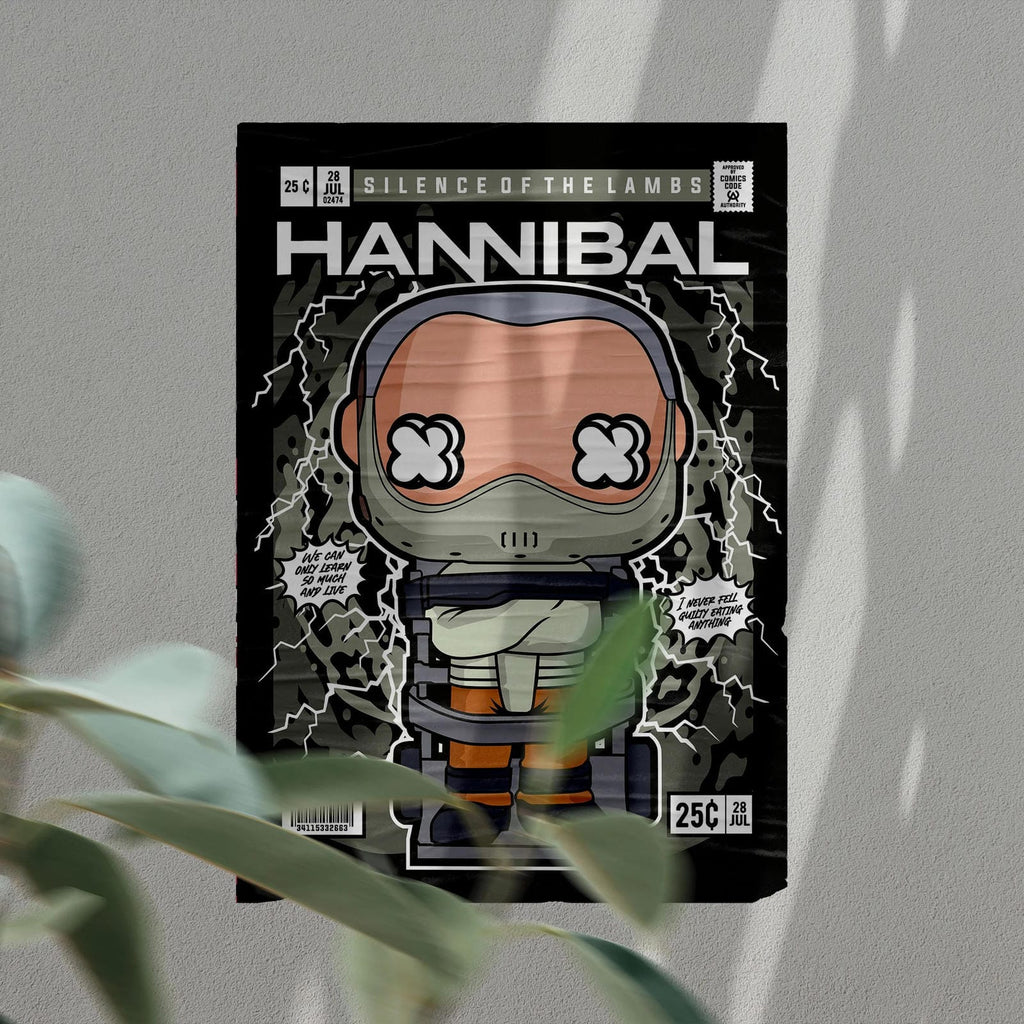 Hannibal Silence Of The Lambs Art Wall Decor – Retro Cartoon Comic Poster