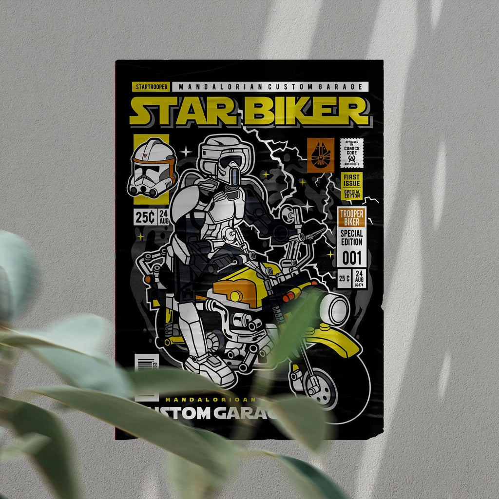 Starbiker Art Wall Decor – Retro Cartoon Comic Poster