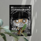 Leonardo Da Vinci Art Wall Decor – Retro Cartoon Comic Poster