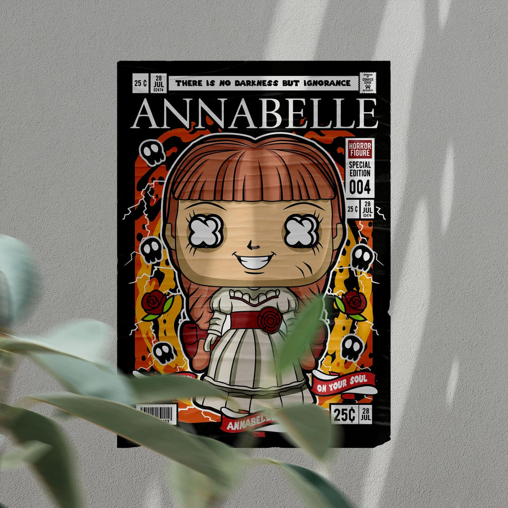 Annabelle Pop Art Wall Decor – Retro Cartoon Comic Poster