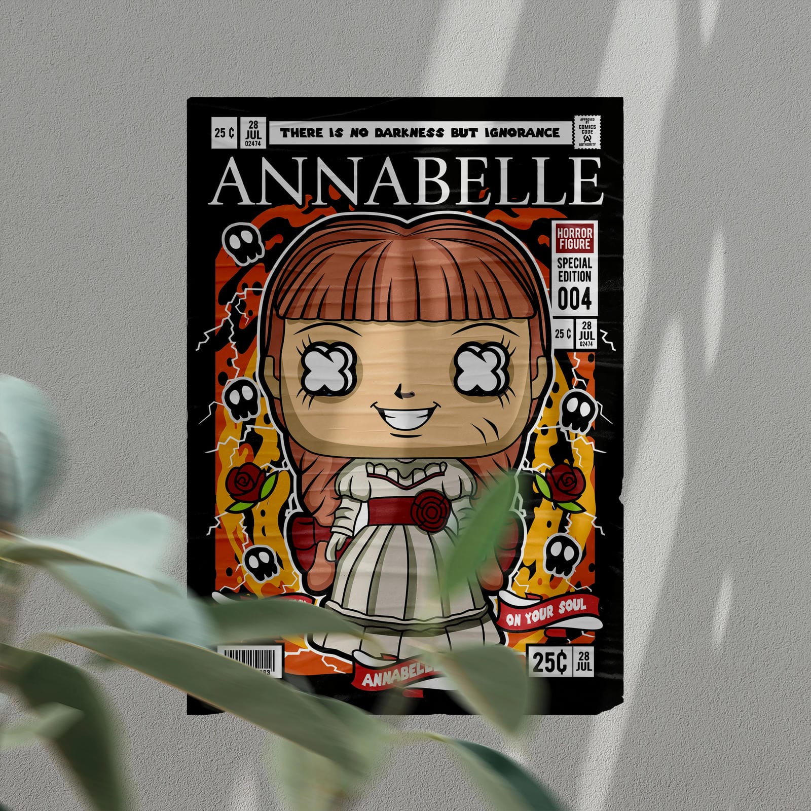 Annabelle Pop Art Wall Decor – Retro Cartoon Comic Poster