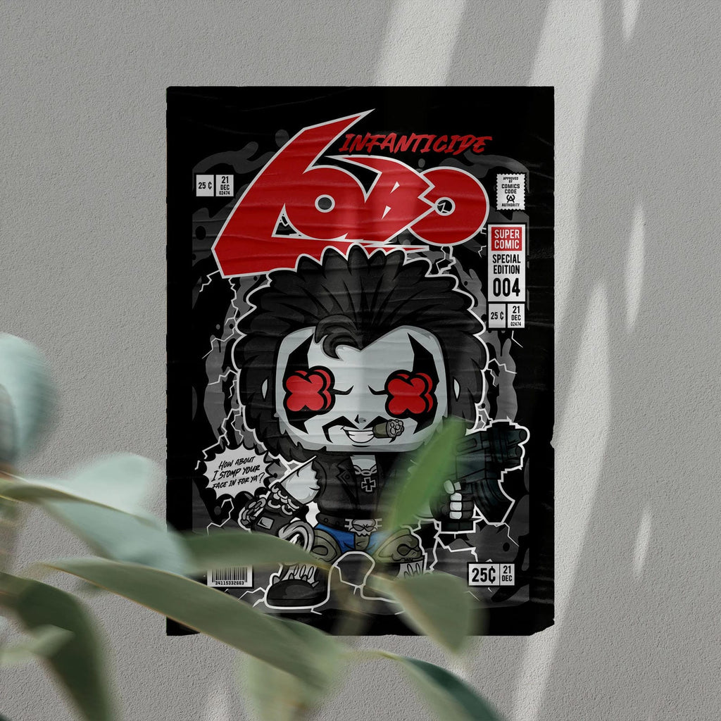 Lobo Art Wall Decor – Retro Cartoon Comic Poster