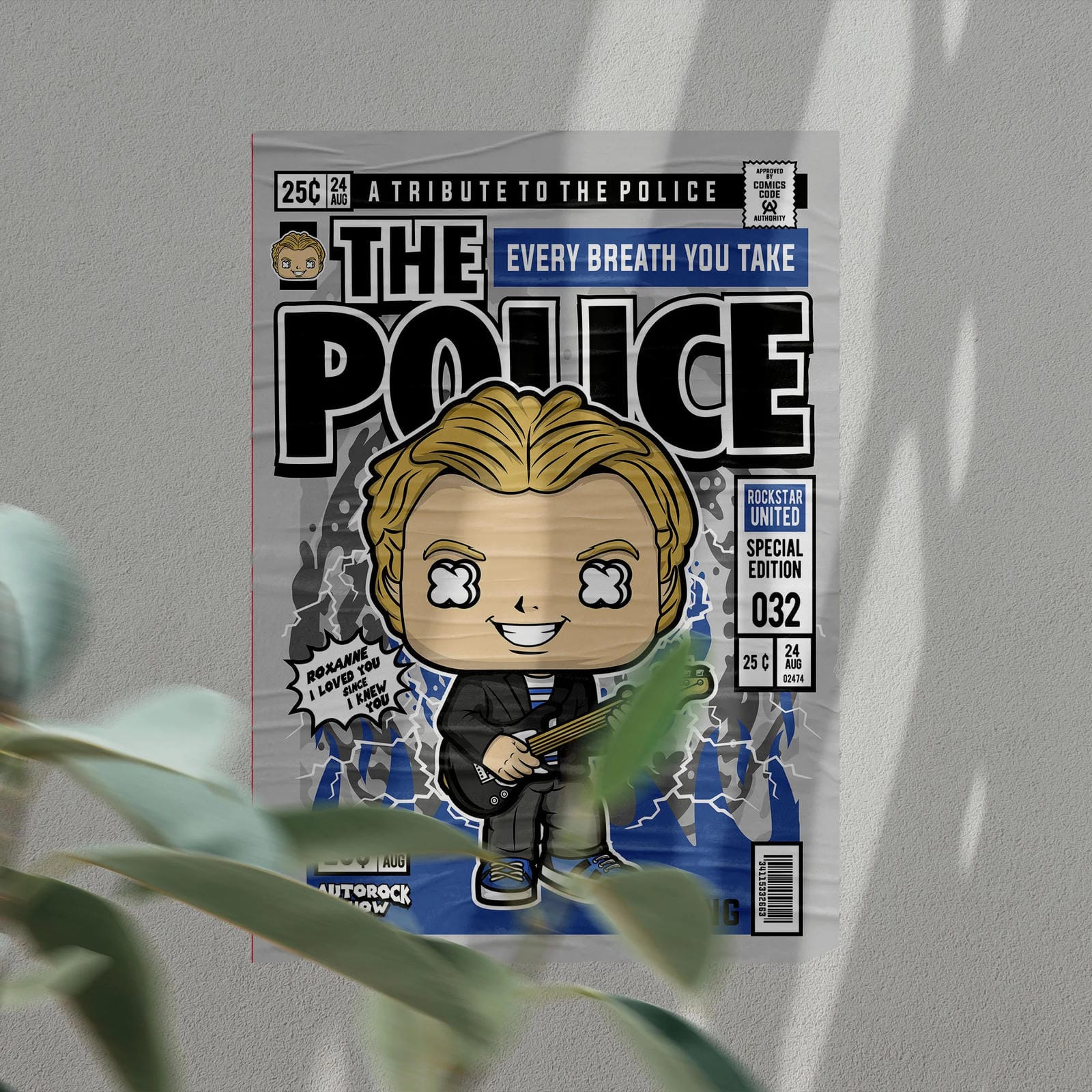 The Police Sting Art Wall Decor – Retro Cartoon Comic Poster