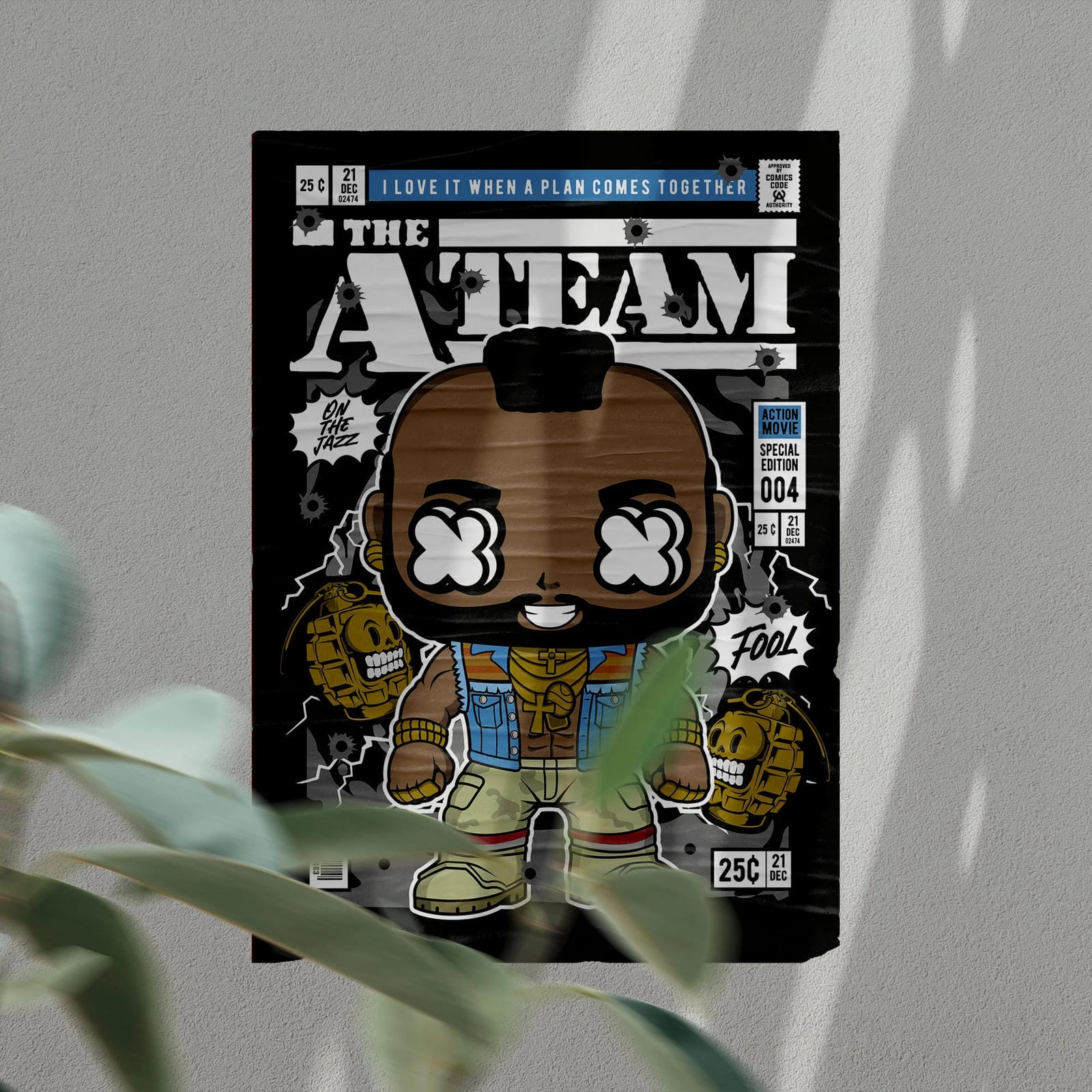 Mr T Art Wall Decor – Retro Cartoon Comic Poster