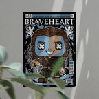 William Walace Brave Heart  – Retro Cartoon Comic Poster