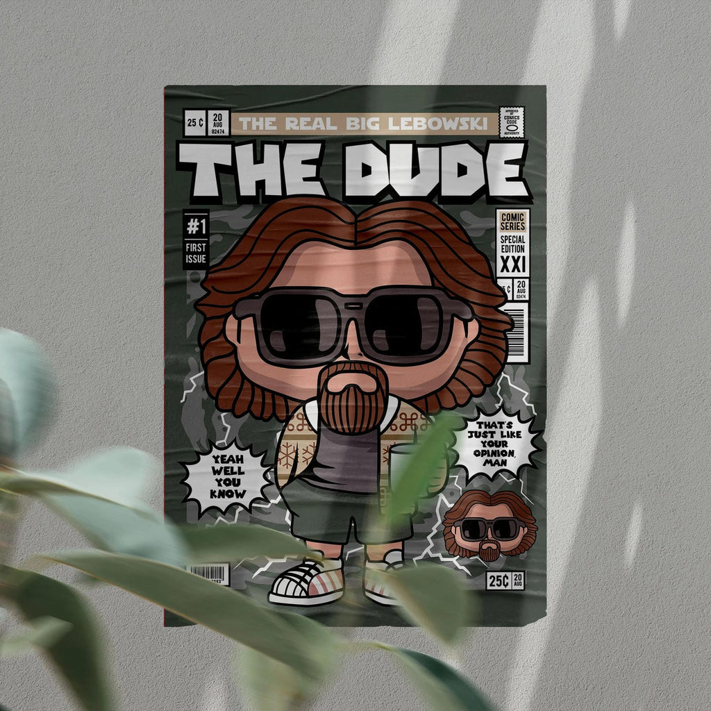 The Dude Art Wall Decor – Retro Cartoon Comic Poster