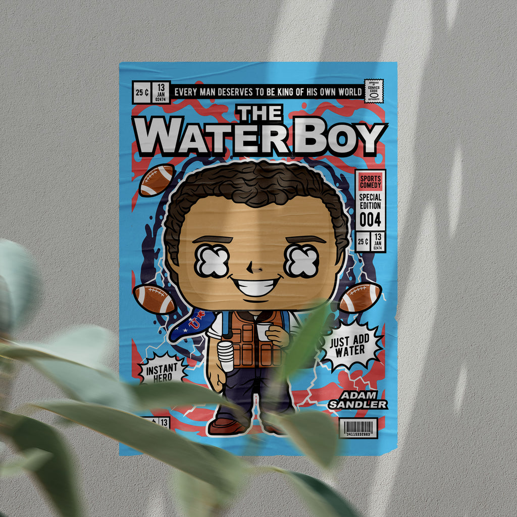 The Waterboy Pop Art Wall Decor – Retro Cartoon Comic Poster