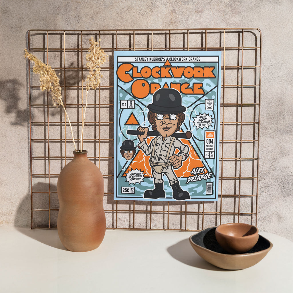 Clockwork Orange Pop Art Wall Decor – Retro Cartoon Comic Posters