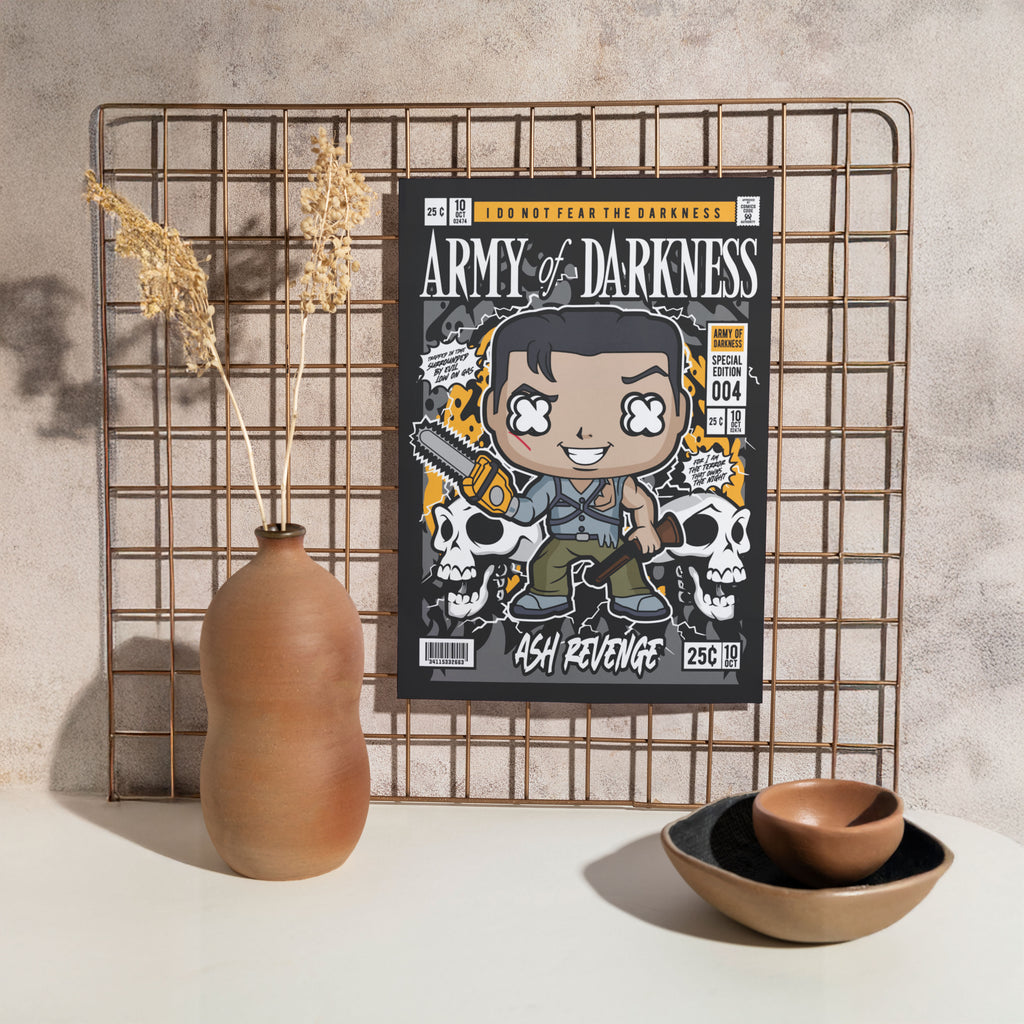 Army of Darkness Pop Art Wall Decor – Retro Cartoon Comic Poster