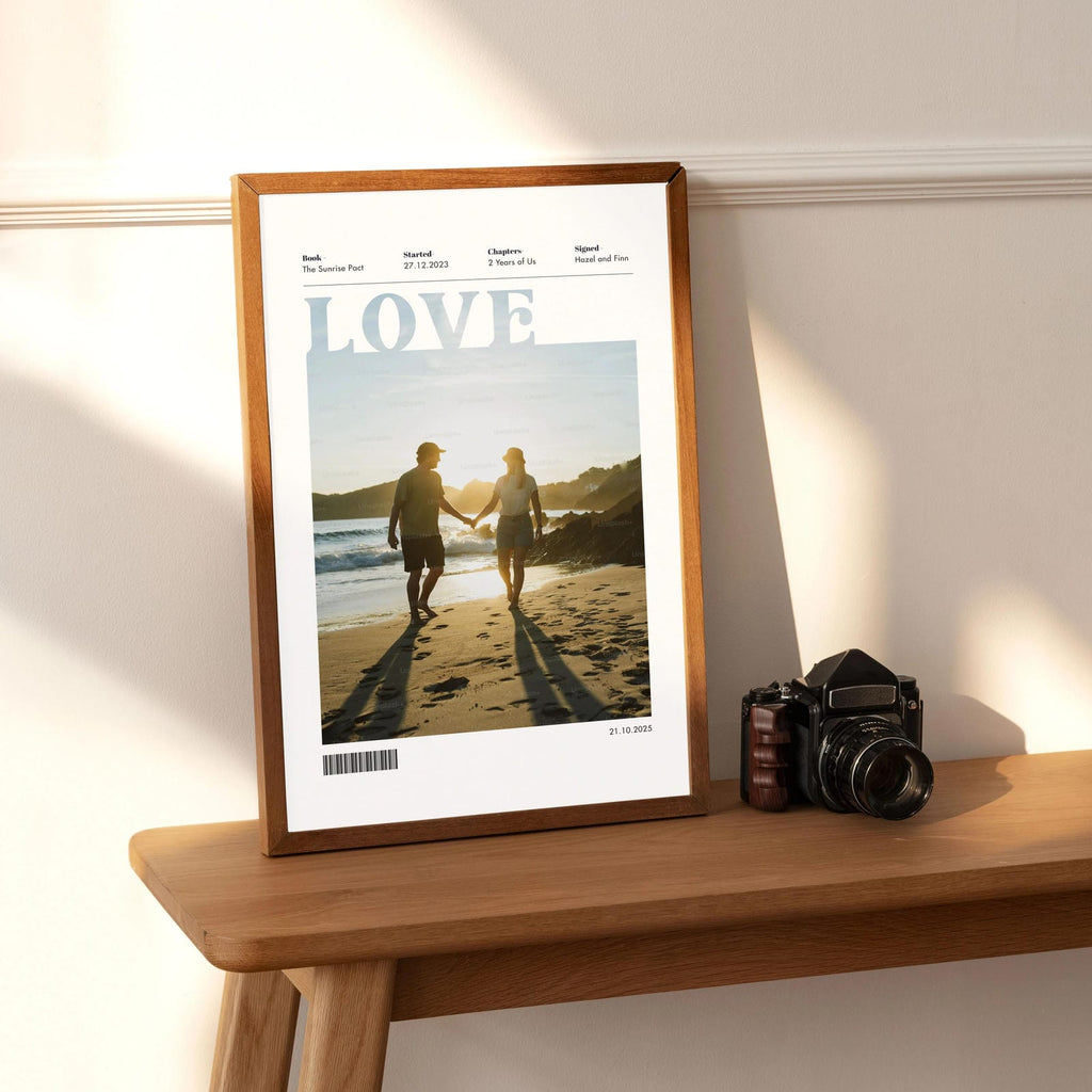 Personalized Love Story Book Cover – A Romantic Keepsake for Couples